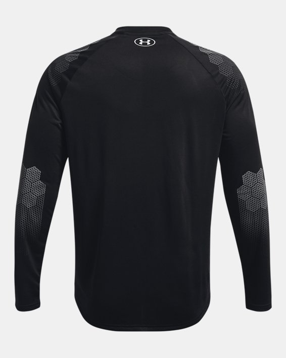 Men's UA ArmourPrint Long Sleeve in Black image number 5